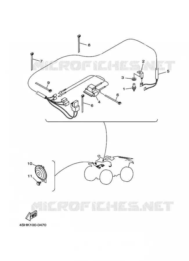 PARTIE ELECTRIQUE 2 Yamaha QUAD 400 2000 YFM  YFM400FW