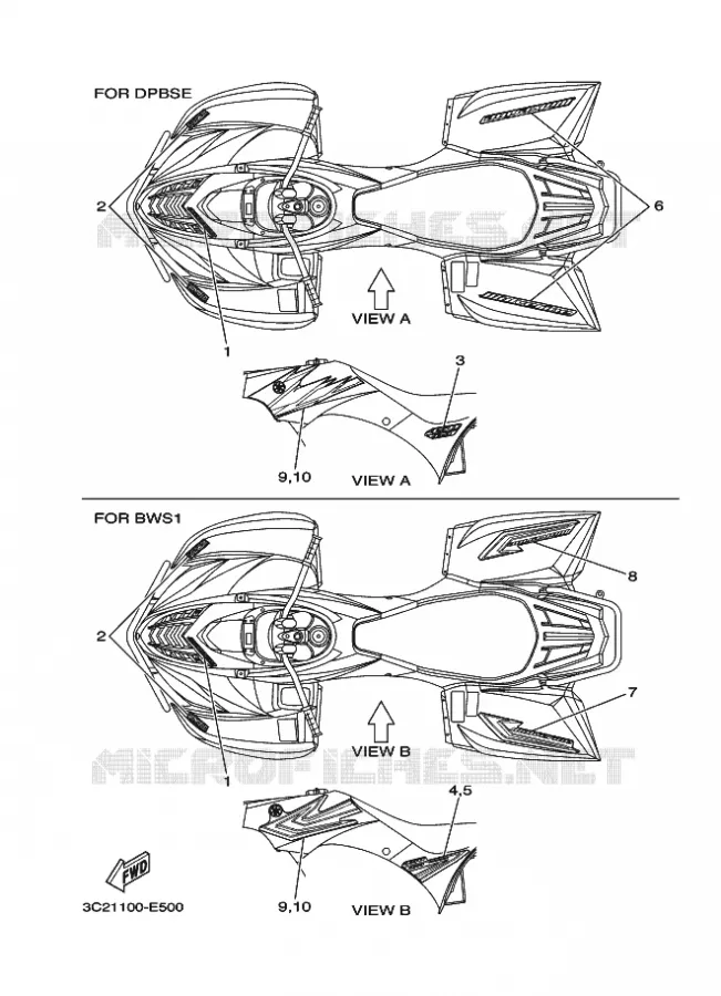 EMBLEME Yamaha QUAD 450 2006 WOLVERINE 4WD  YFM450FAS YFM45FXV WOLVERINE 4WD