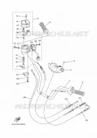 GUIDON ET CABLES pour Yamaha YFM450FWA  de 2011