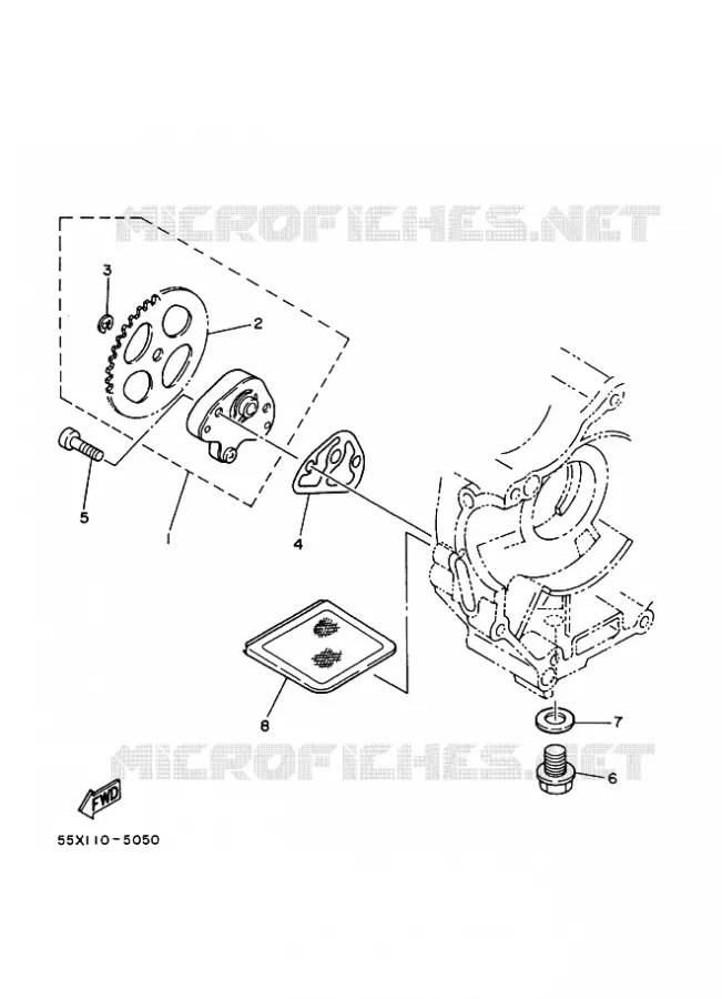 POMPE A HUILE Yamaha QUAD 50 2006 RAPTOR  YFM50 YFM50RV