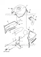 COUVERCLE LATERAL pour Yamaha YFM660FWA  de 2003