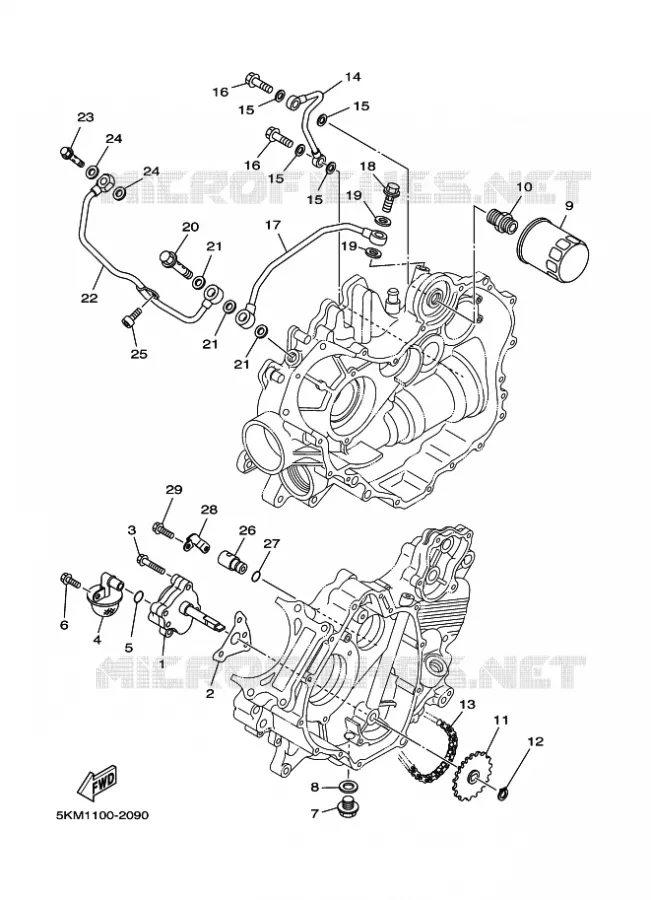 POMPE A HUILE Yamaha QUAD 660 2004 GRIZZLY  YFM660FWA YFM660FS GRIZZLY