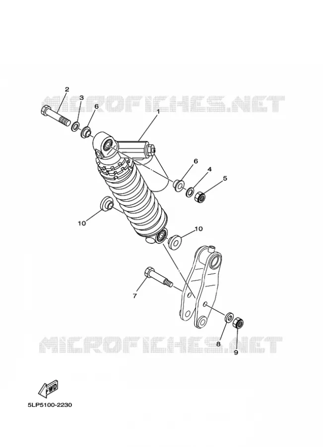 AMORTISSEUR ARRIERE Yamaha QUAD 660 2002 RAPTOR  YFM660R YFM660RP