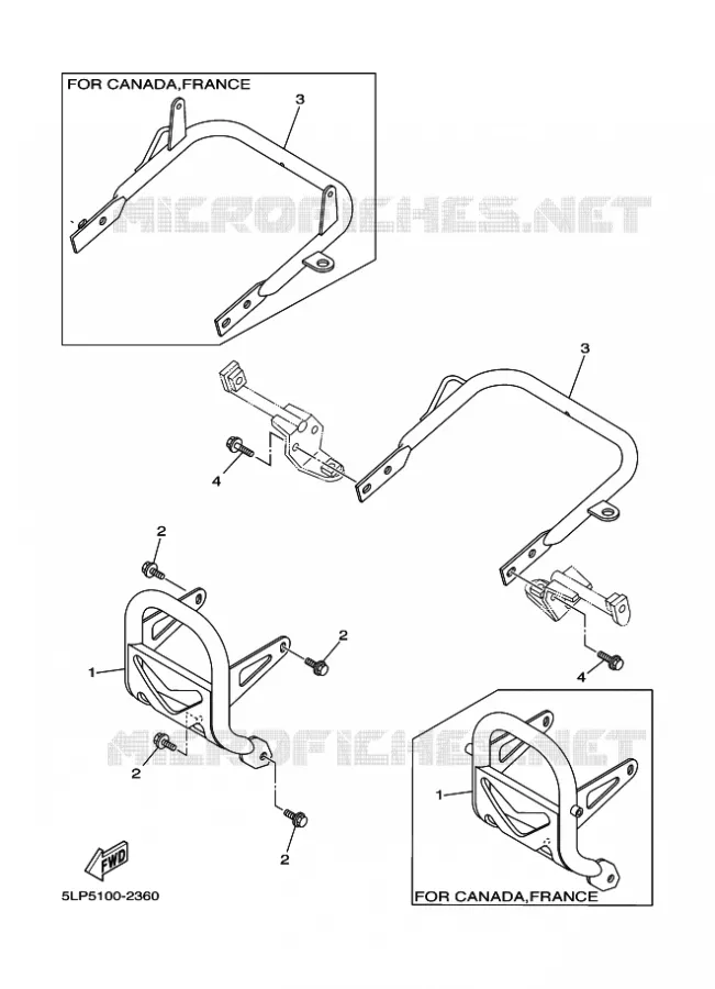 PARE CHOCS Yamaha QUAD 660 2002 RAPTOR  YFM660R YFM660RP
