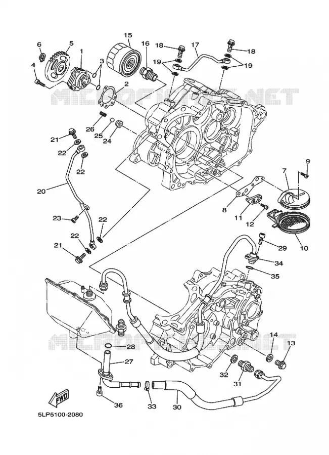 POMPE A HUILE Yamaha QUAD 660 2002 RAPTOR  YFM660R YFM660RP