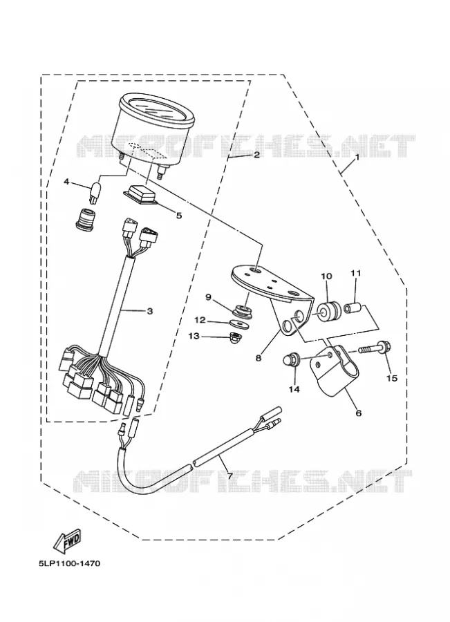 PIÈCES OPTIONNELLES - COMPTEUR Yamaha QUAD 660 2003 RAPTOR  YFM660R YFM660RR