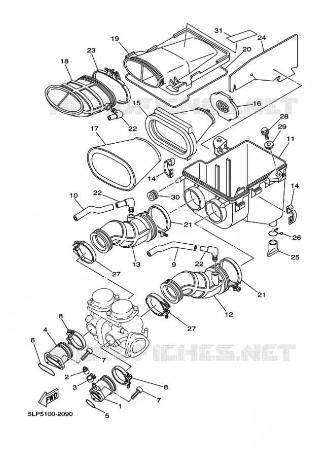 ADMISSION Yamaha QUAD 660 2005 RAPTOR  YFM660R YFM660RT