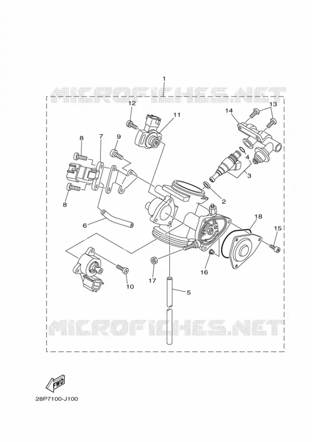 BOITIER PAPILLON INJECTION Yamaha QUAD 700 2013 GRIZZLY  YFM700FWA YFM7FGD