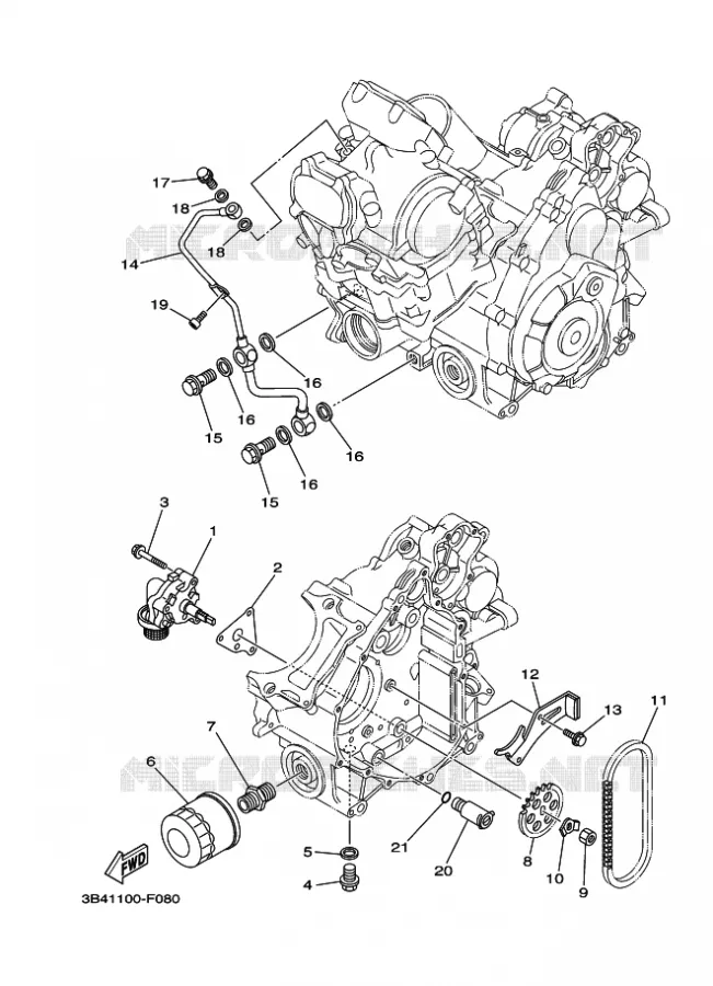 POMPE A HUILE Yamaha QUAD 700 2007 GRIZZLY  YFM700FWAD YFM7FGPW GRIZZLY 700 FI