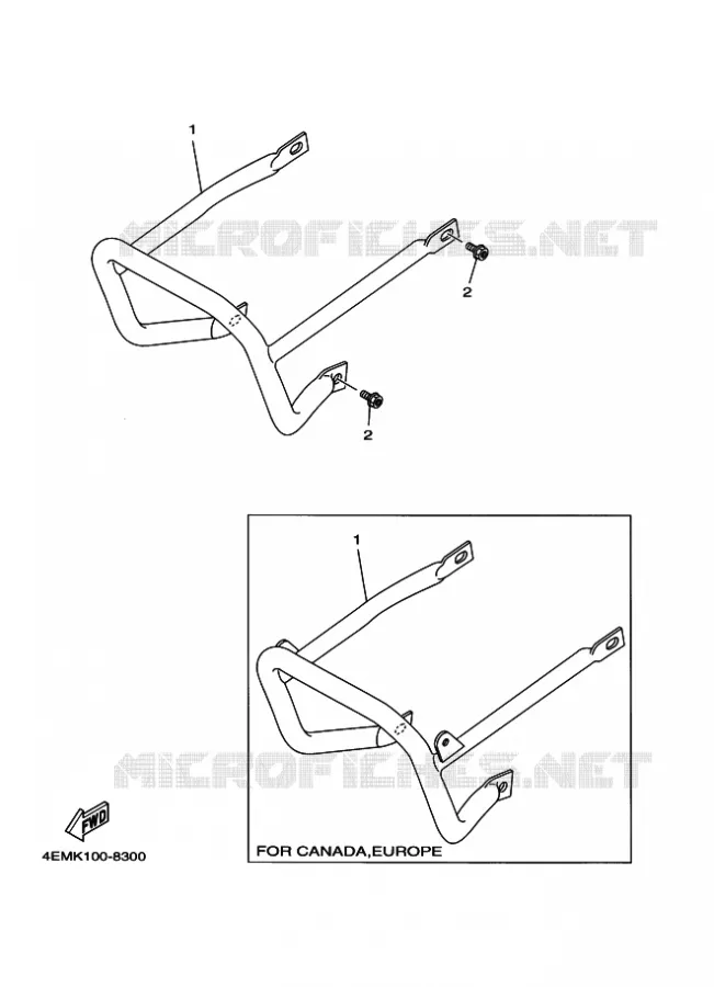 PARE CHOCS Yamaha QUAD 80 2000 RAPTOR  YFM80