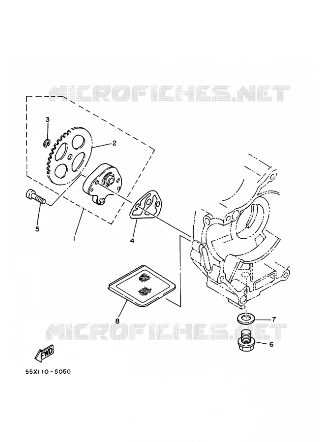 POMPE A HUILE Yamaha QUAD 80 2007 RAPTOR  YFM80W YFM80