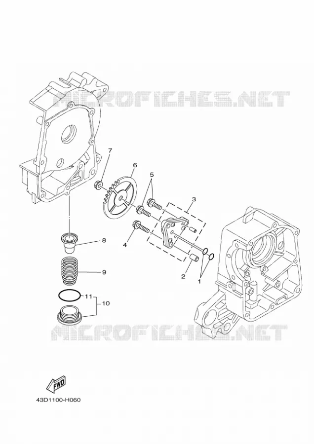 POMPE A HUILE Yamaha QUAD 90 2010 RAPTOR  YFM90R