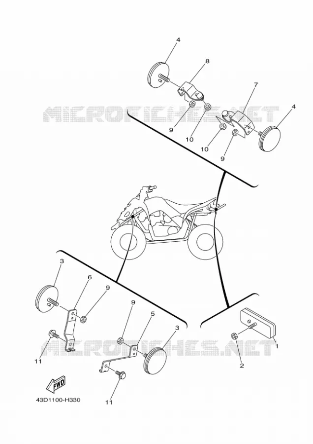 PARTIE ELECTRIQUE 2 Yamaha QUAD 90 2011 RAPTOR  YFM90R