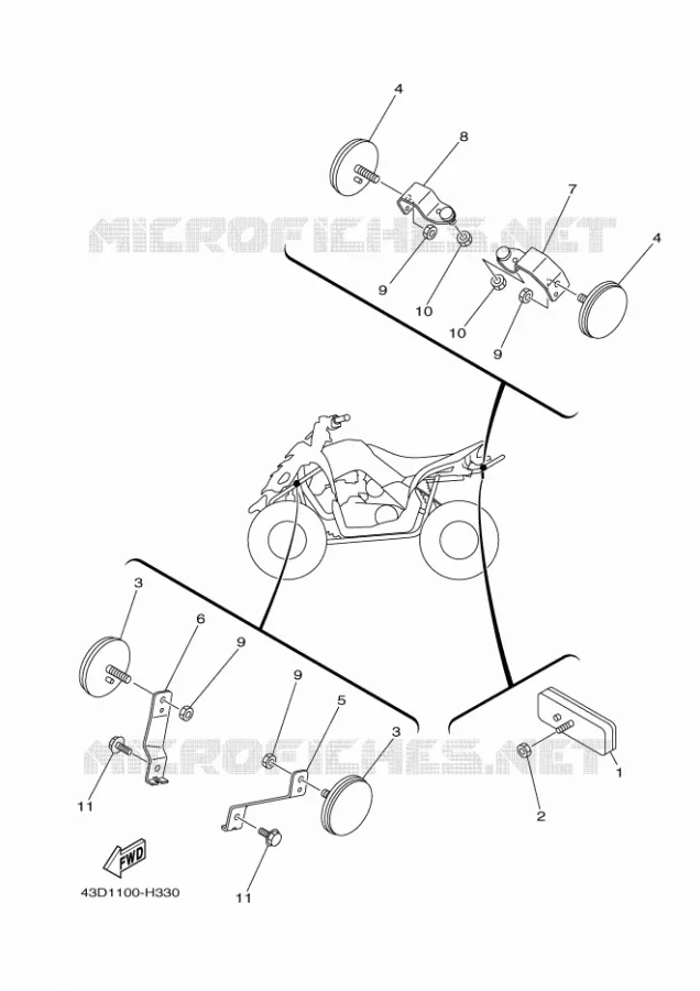PARTIE ELECTRIQUE 2 Yamaha QUAD 90 2012 RAPTOR  YFM90R
