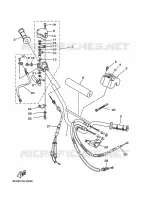 GUIDON ET CABLES pour Yamaha YFZ350 de 2002