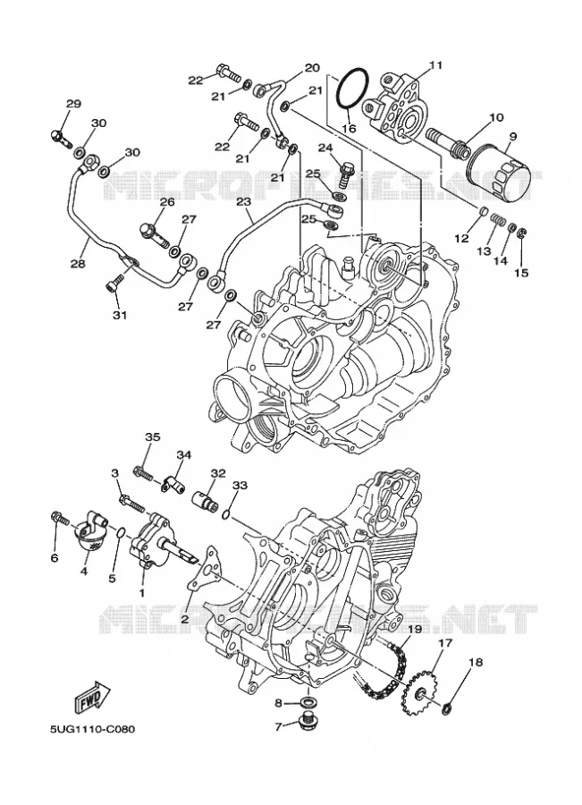 POMPE A HUILE Yamaha SIDE BY SIDE 660 2007 RHINO  YXR660F YXR66FW RHINO