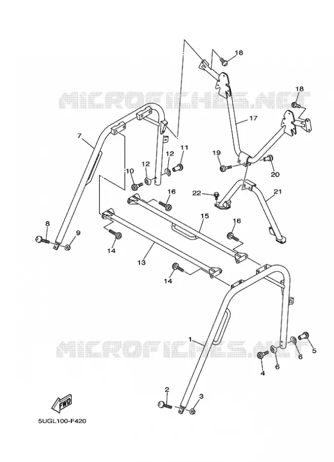PARE CHOCS 2 Yamaha SIDE BY SIDE 660 2007 RHINO  YXR660F YXR66FW RHINO