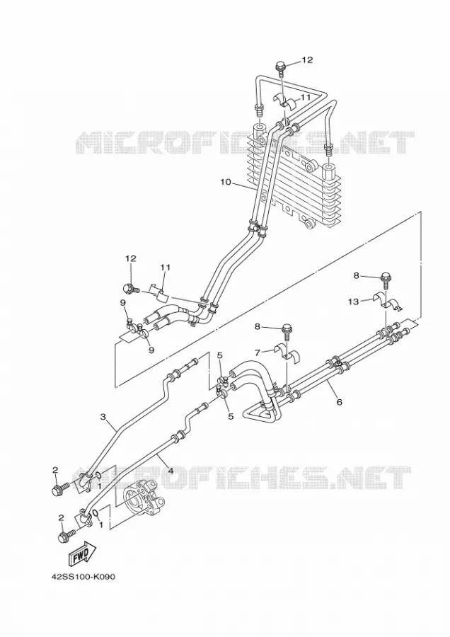 RADIATEUR D'HUILE / ECHANGEUR Yamaha SIDE BY SIDE 700 2012 RHINO  YXR700F YXR7FB