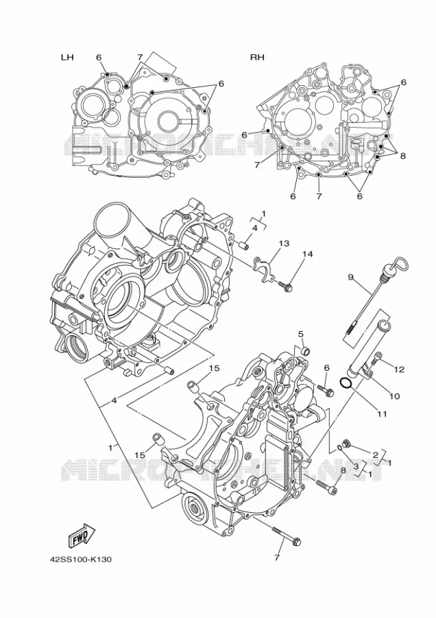 CARTER MOTEUR Yamaha SIDE BY SIDE 700 2013 RHINO  YXR700F YXR7FD