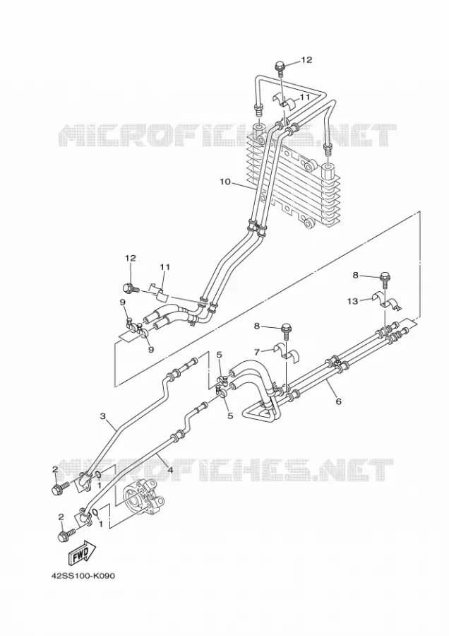 RADIATEUR D'HUILE / ECHANGEUR Yamaha SIDE BY SIDE 700 2013 RHINO  YXR700F YXR7FD
