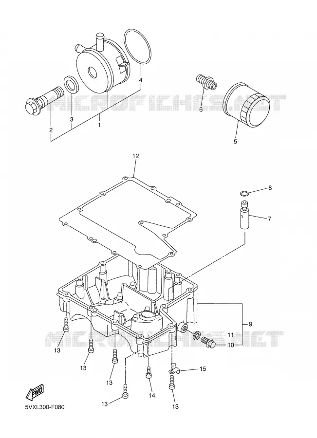 FILTRE A HUILE Yamaha MOTO 600 2008 FAZER S2  FZ6-SHG