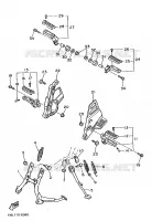 SUPPORT / REPOSE PIEDS pour Yamaha FZ750 de 1986