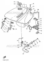 RESERVOIR A ESSENCE pour Yamaha FZ750 de 1986