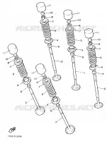 SOUPAPE pour Yamaha FZ750 de 1986