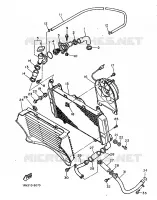 RADIATEUR / DURITES pour Yamaha FZ750 de 1986