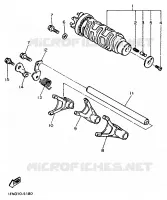 BARILLET DE SELECTION / FOURCHETTES pour Yamaha FZ750 de 1986
