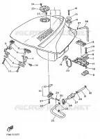 RESERVOIR A ESSENCE pour Yamaha FZ750 de 1986