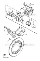 ETRIER DE FREIN ARRIERE pour Yamaha FZ750 de 1986