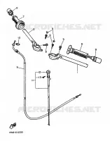 GUIDON ET CABLES pour Yamaha FZ750 de 1986