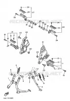SUPPORT / REPOSE PIEDS pour Yamaha FZ750 de 1986