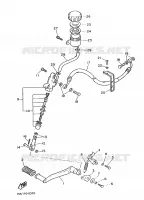 MAITRE CYLINDRE DE FREIN ARRIERE pour Yamaha FZ750 de 1986