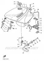 RESERVOIR A ESSENCE pour Yamaha FZ750 de 1986