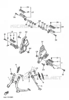 SUPPORT / REPOSE PIEDS pour Yamaha FZ750 de 1986