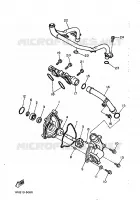POMPE A EAU / DURITES pour Yamaha FZ750 de 1986