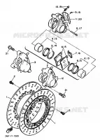 ETRIER DE FREIN AVANT pour Yamaha FZ750 de 1987