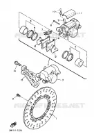 ETRIER DE FREIN ARRIERE pour Yamaha FZ750 de 1987