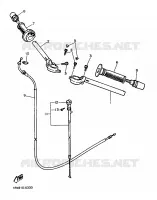 GUIDON ET CABLES pour Yamaha FZ750 de 1987