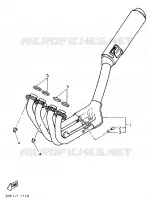 ECHAPPEMENT pour Yamaha FZ750 de 1988