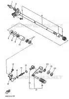 AXE DE SELECTEUR / PEDALE pour Yamaha FZ750 de 1988