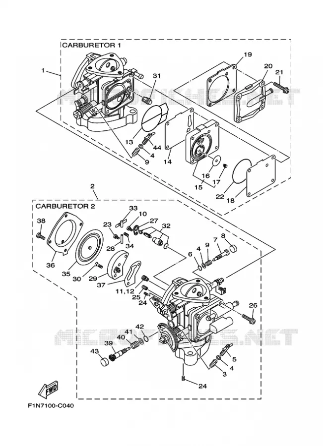 CARBURATEUR Yamaha WAVERUNNER 700 2004 JET  J70KN