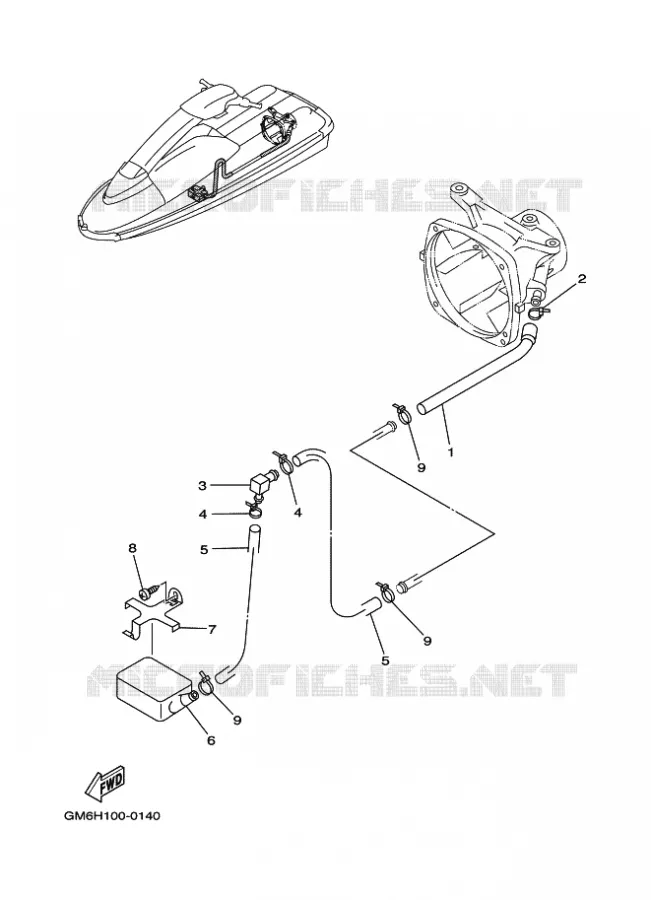 HULL & DECK Yamaha WAVERUNNER 700 2004 JET  JET FOR SJ700AY