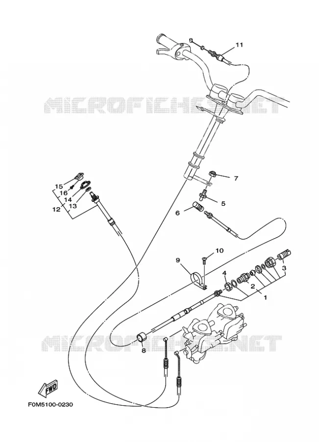 CABLE DE COMMANDE Yamaha WAVERUNNER 700 2000 JET  JET FOR XL700