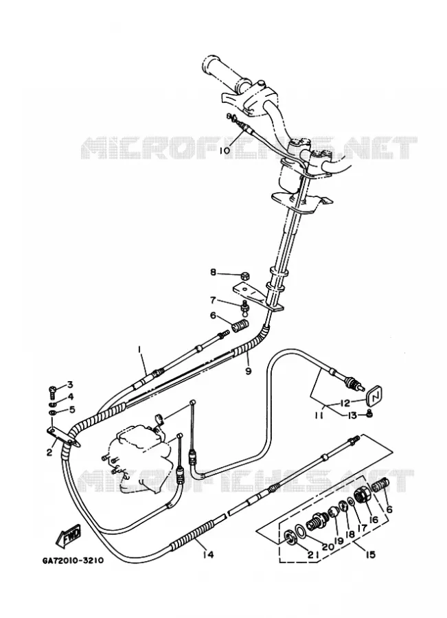 CABLE DE COMMANDE Yamaha WAVERUNNER 650 1994 JET  WB650