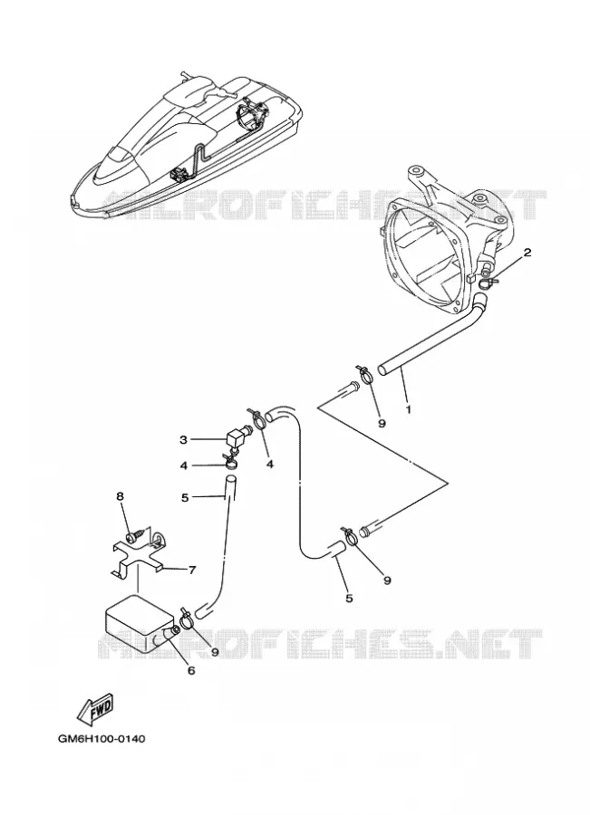HULL & DECK Yamaha WAVERUNNER 700 2007 ENGINE  ENG FOR SJ700 (F1N) J70KN