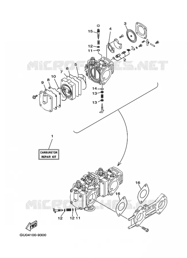KIT DE REPARATION 2 Yamaha WAVERUNNER 700 2003 JET  JET FOR F1F