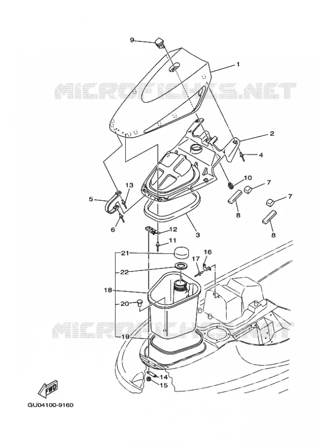 ENGINE HATCH 2 Yamaha WAVERUNNER 760 2000 JET  JET FOR GP760
